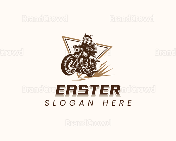 Wolf Biker Motorcycle Logo