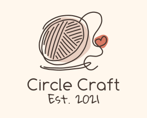 Crochet Heart Yarn logo design