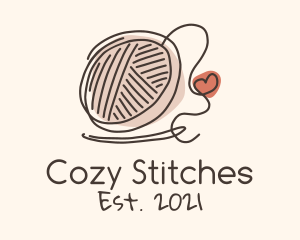 Crochet Heart Yarn logo design