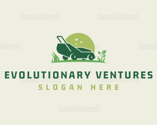 Gardening Lawn Mower Logo