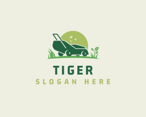 Gardening Lawn Mower Logo