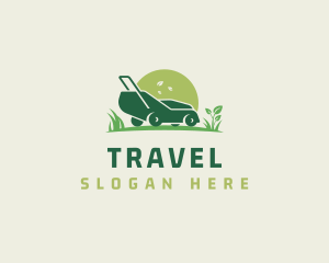 Gardening Lawn Mower Logo