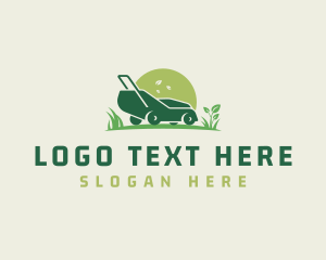 Gardening Lawn Mower Logo