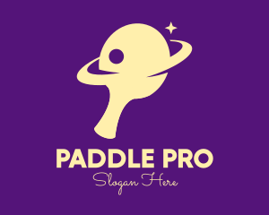 Galactic Table Tennis Paddle logo design