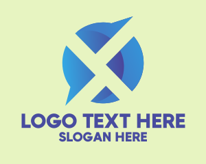 Software - Blue Messaging App logo design