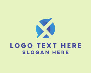 Application - Blue Messaging App logo design