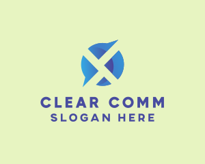 Blue Messaging App  logo design