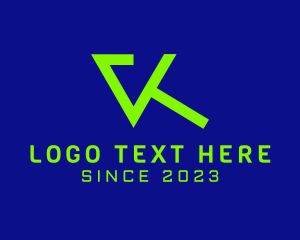 Arrow Pointer Letter V logo design