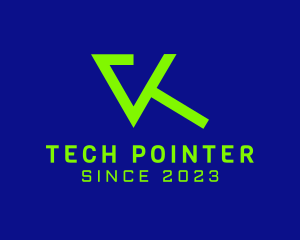 Pointer - Arrow Pointer Letter V logo design