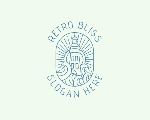 Nostalgia - Creative Lighthouse Waves logo design