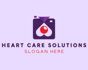 Heart Camera Photo Booth logo design