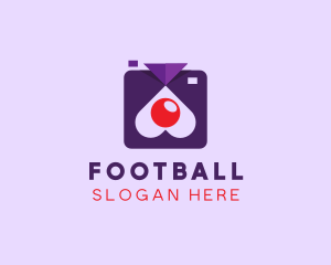 Violet - Heart Camera Photo Booth logo design