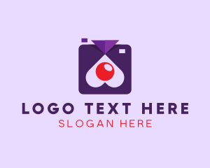 Instagram Vlogger - Heart Camera Photo Booth logo design