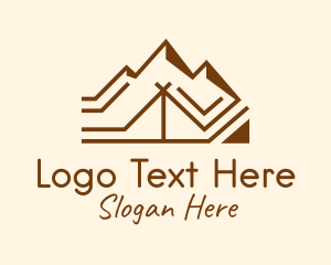 Campsite - Brown Mountain Tent logo design