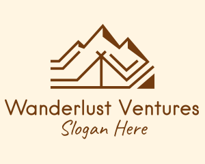 Traveller - Brown Mountain Tent logo design