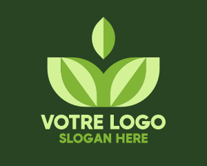 Yoga Green Leaf Logo