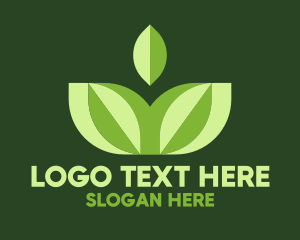 Yoga Green Leaf Logo