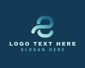 Gradient - Modern Loop Letter E logo design