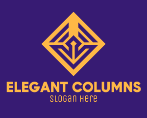 Golden Elegant Square logo design