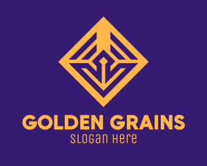 Golden Elegant Square logo design