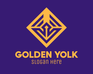 Golden Elegant Square logo design