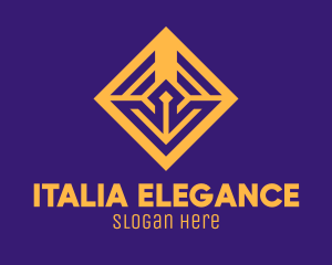 Golden Elegant Square logo design