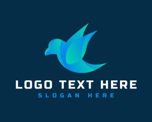 Abstract Flying Bird  Logo