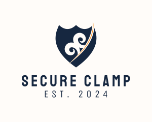 Decorative Security Shield  logo design