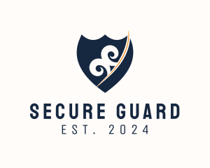 Decorative Security Shield  logo design