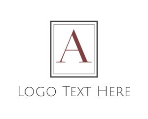 Instagram - Elegant Letter A Serif logo design