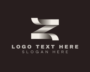 Fold - Elegant Origami Ribbon Letter Z logo design