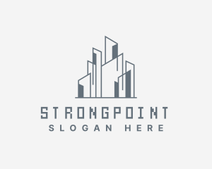 Blueprint - Minimalist Building Architecture logo design