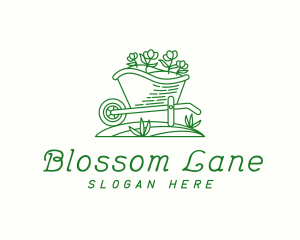 Flowers - Wheelbarrow Garden Flowers logo design