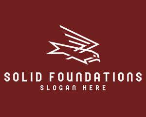 Bald Eagle - Flying Bird Eagle logo design