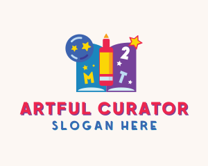 Kindergarten Art Book logo design