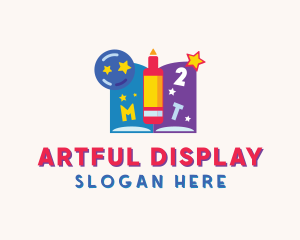 Kindergarten Art Book logo design