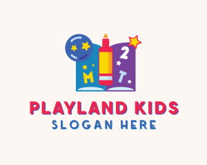 Kindergarten Art Book logo design