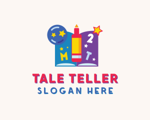 Storytelling - Kindergarten Art Book logo design