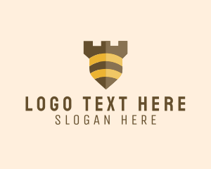 Beekeeping - Bee Security Shield logo design