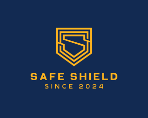 Golden Shield Letter S  logo design