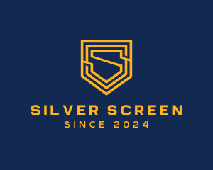 Golden Shield Letter S  logo design