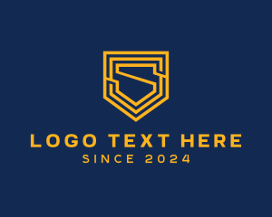 Golden - Golden Shield Letter S logo design