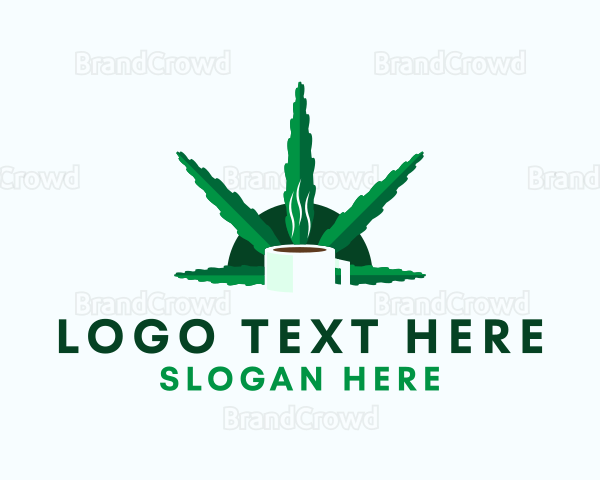 Marijuana Leaf Beverage Logo