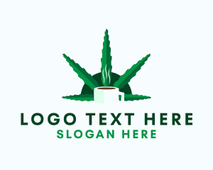 Cbd Oil - Marijuana Leaf Beverage logo design