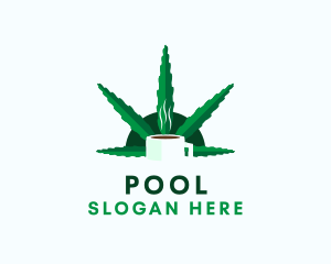 Marijuana Leaf Beverage Logo