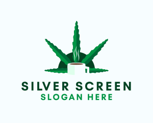 Marijuana Leaf Beverage Logo