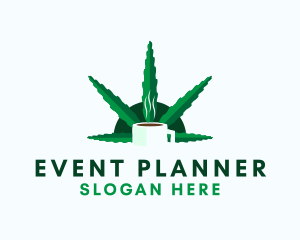 Marijuana Leaf Beverage Logo
