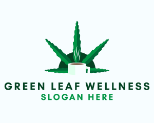 Marijuana Leaf Beverage logo design