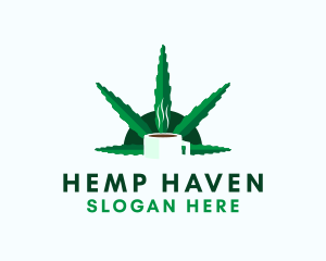 Marijuana Leaf Beverage logo design