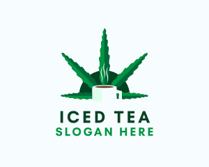 Marijuana Leaf Beverage logo design